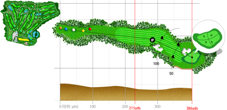 안양컨트리 18번홀 코스 이미지